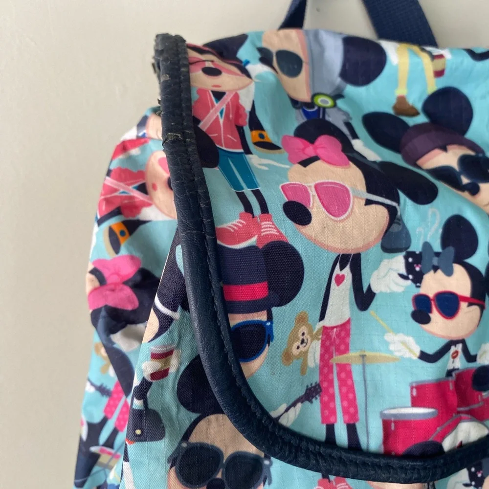 Disney Parks Hipster Mickey Minnie Drawstring Backpack Jerrod Maruyama